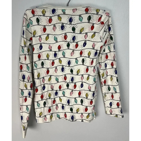 Hanna Andersson Holiday Long John Pajama Set Bright Bulbs Size 10 Child Kids - Picture 2 of 8